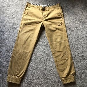 Vans mens khaki joggers 36
